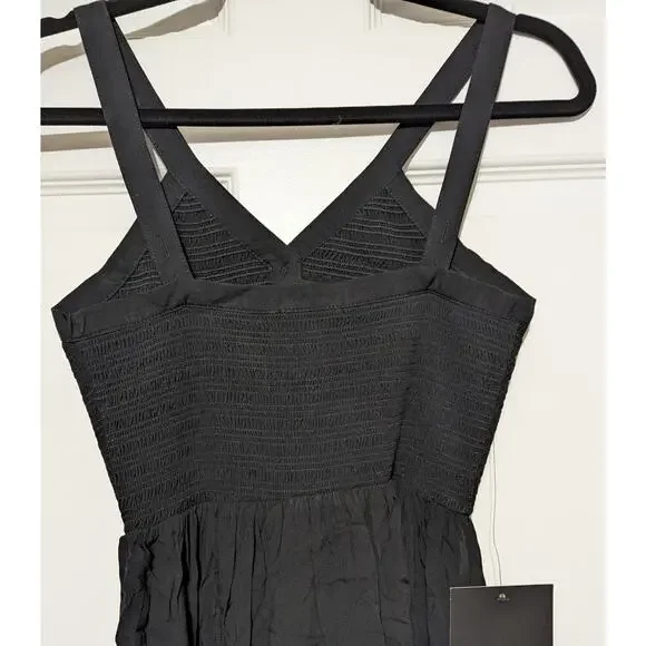 Tuckernuck Black Gillian Sleeveless Smocked Resort Summer Vacation Maxi Dress XS - Picture 11 of 15